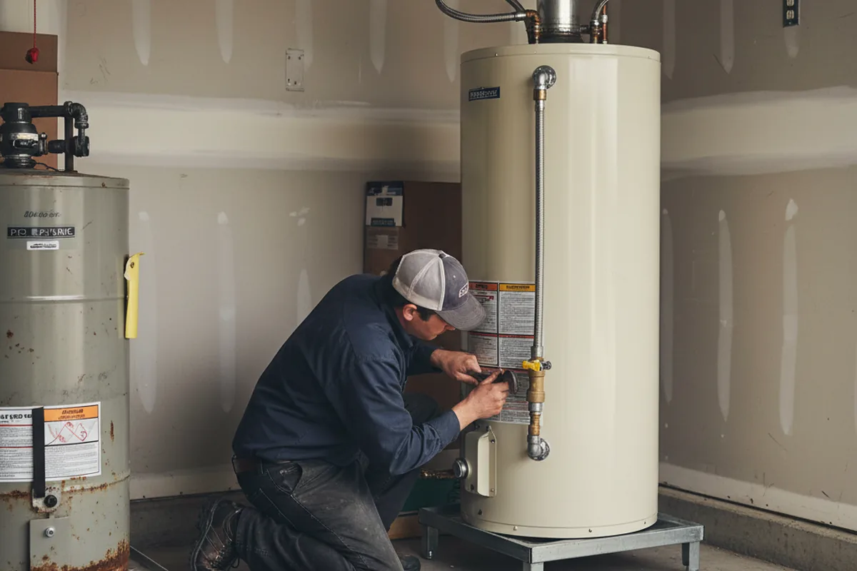 Water heater and shutoff valve replacement in Titus